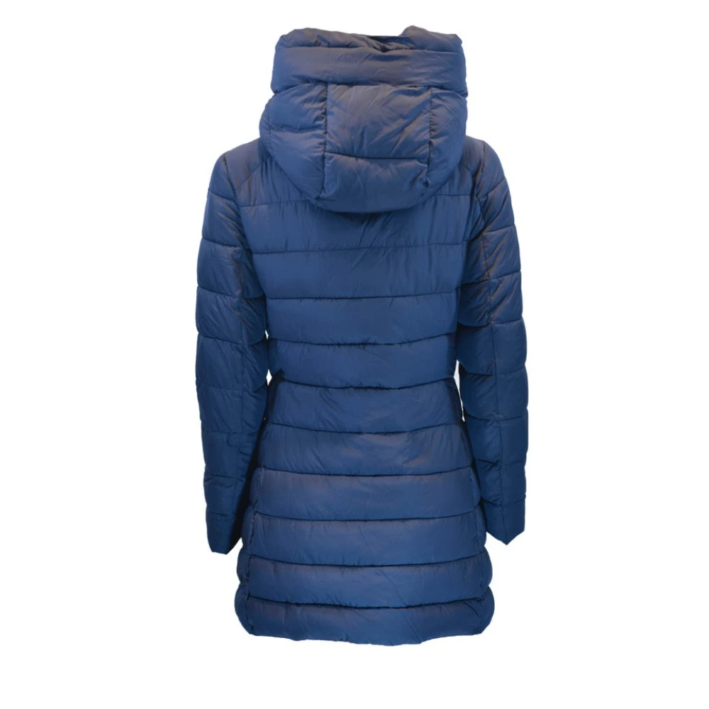 Invicta Lange gewatteerde jas met capuchon Blue Heren