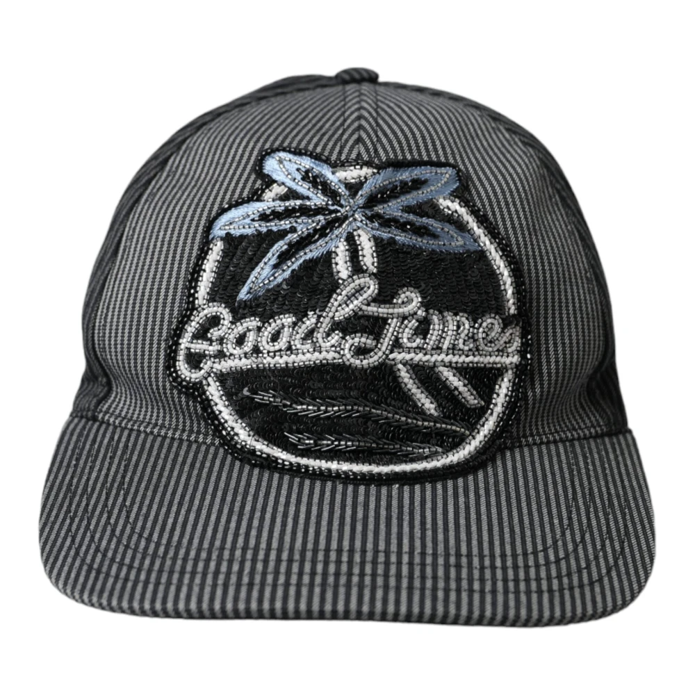 Dolce & Gabbana Men's Black Cotton Baseball Cap - Hats & Caps - One Size - Accessories