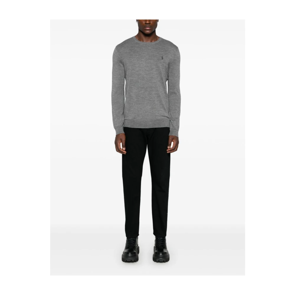 Ralph Lauren Rondgebreide trui Gray Heren