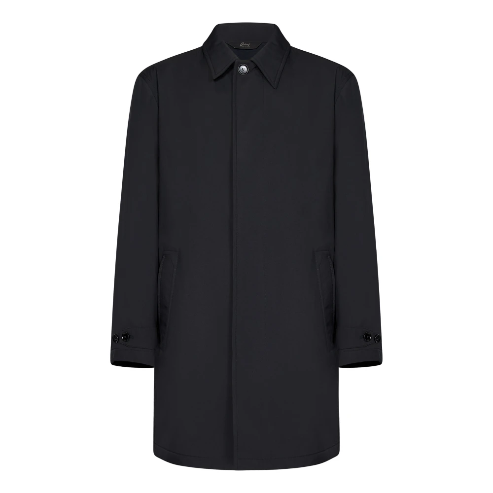 Brioni Middernachtblauwe Wol Kasjmier Jas Blue Heren