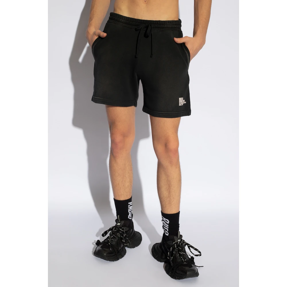Diesel P-Stelt-N1 shorts met logo Black Heren