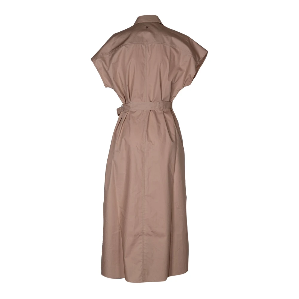 Dondup Safari-stijl lange jurk met riem Beige Dames