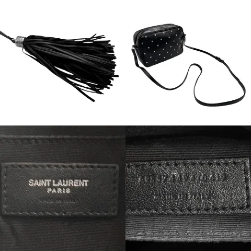Saint Laurent Vintage Pre-owned Leather shoulder-bags Black Dames