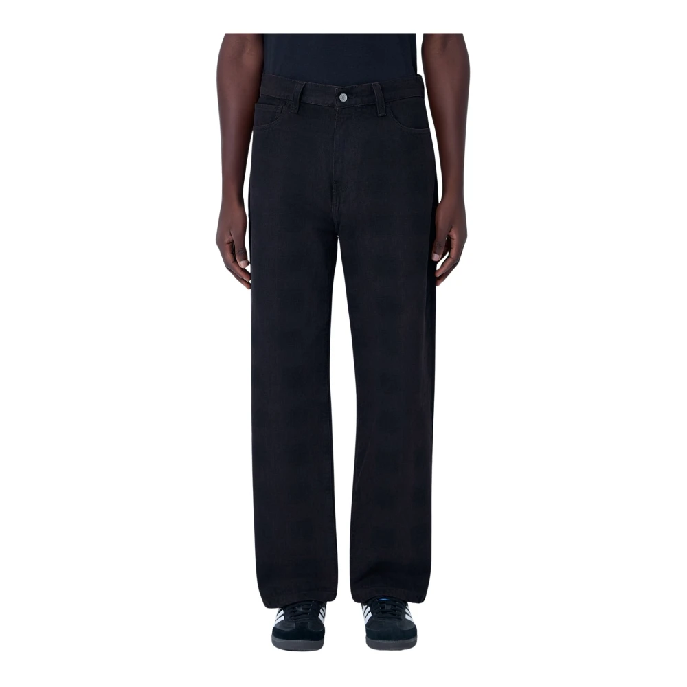 Carhartt Wip Men's Black Straight Fit Jeans, W34, Everson Jeans