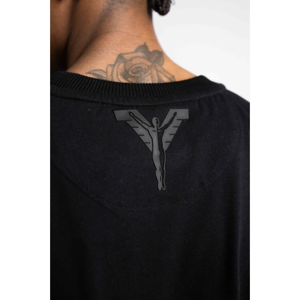 carlo colucci Icarius Heren T-Shirt Zwart Black Heren