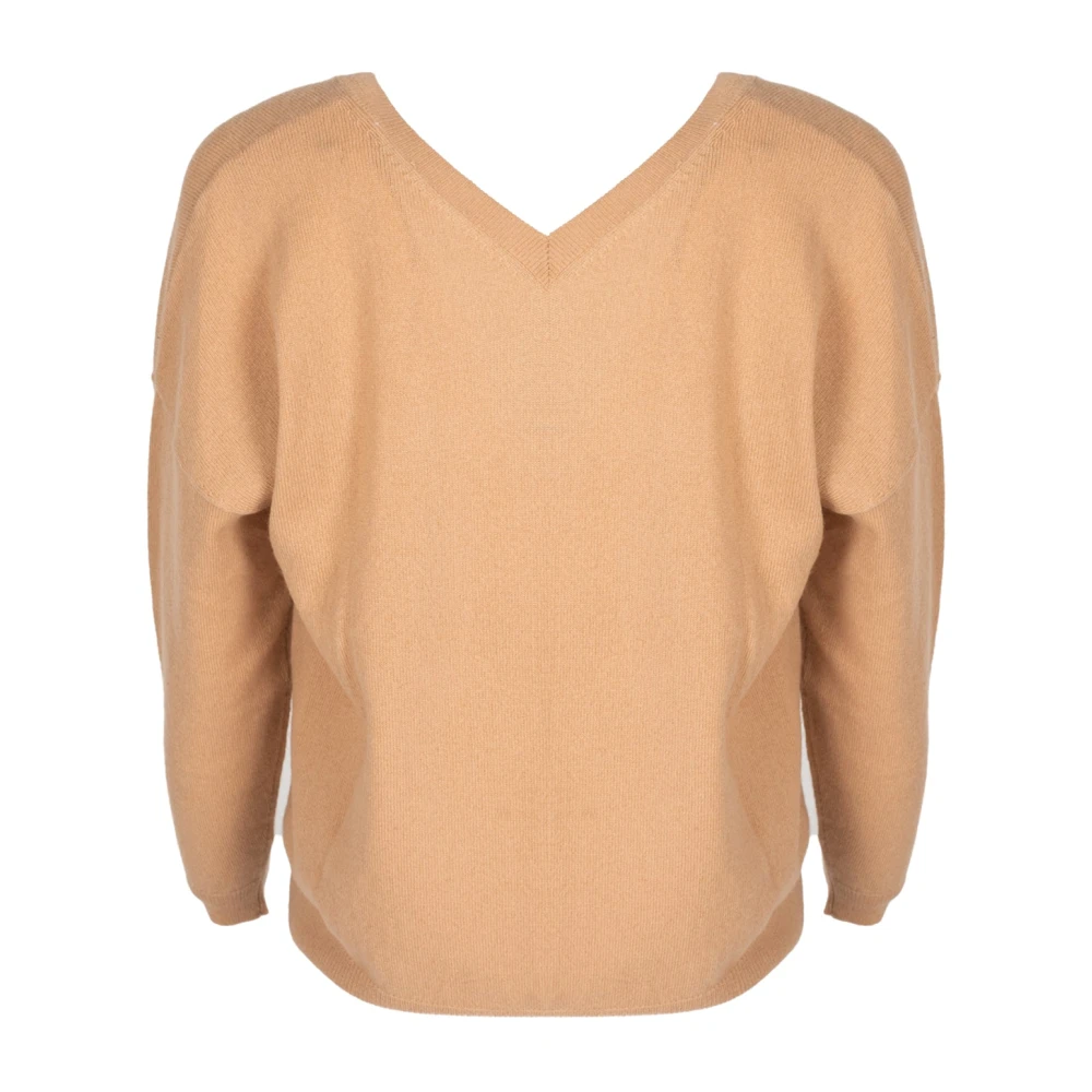 Liu Jo Elegante V-hals Trui met Kristallen Brown Dames