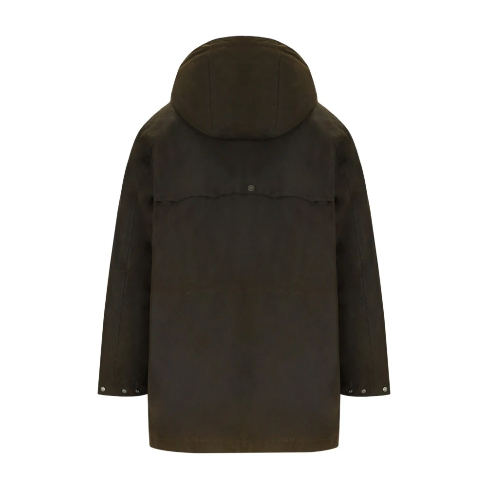 Baracuta Waxed Duffle Parka Green Heren
