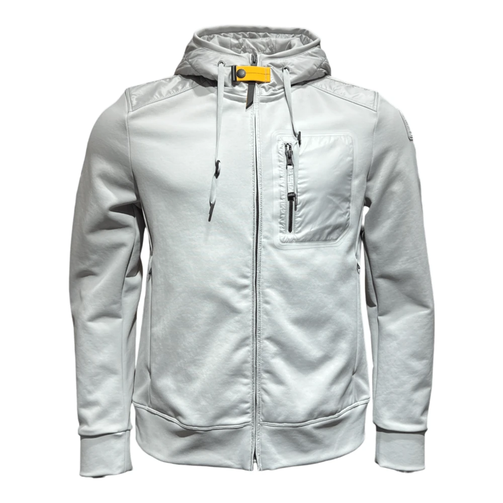 Parajumpers Marcel Gewatteerde Hoodie Jas in Zilver White Heren