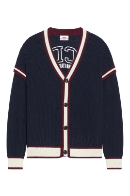 Cardigan med randiga detaljer
