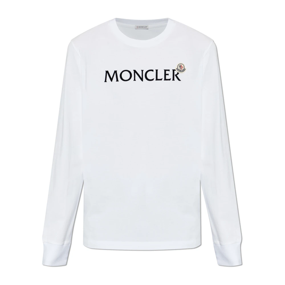 Moncler White Long-Sleeve T-Shirt - Male - Long Sleeve T-Shirts - Xl - Tops