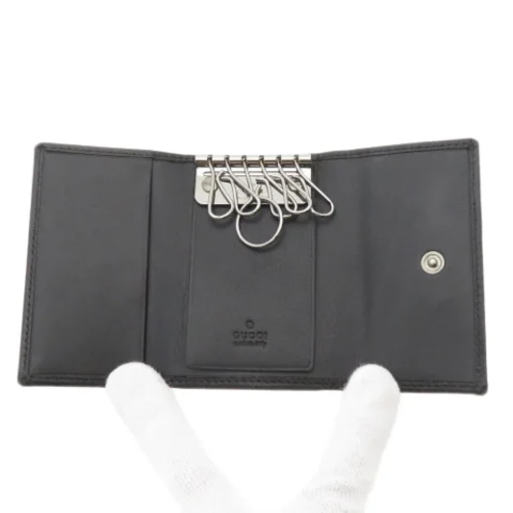 Gucci Vintage Pre-owned Leather key-holders Black Dames