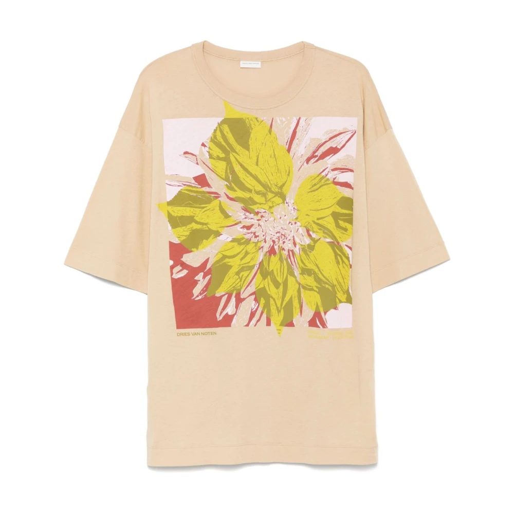 Dries Van Noten Witte Crew Neck T-shirts en Polos White Heren