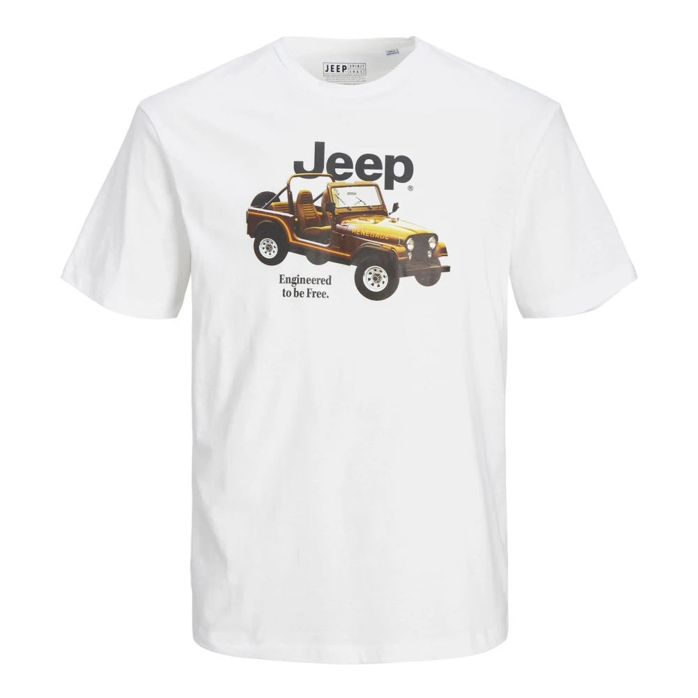 Jack & jones Avontuur Jeep Logo Shirt White Heren