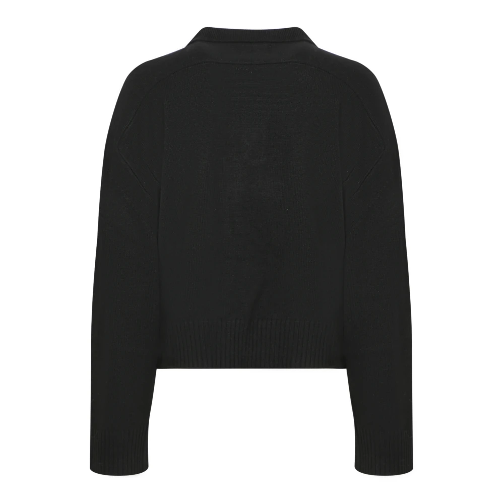 Loulou Studio Zwarte Trui Verhoog Garderobe Chic Gezellig Black Dames