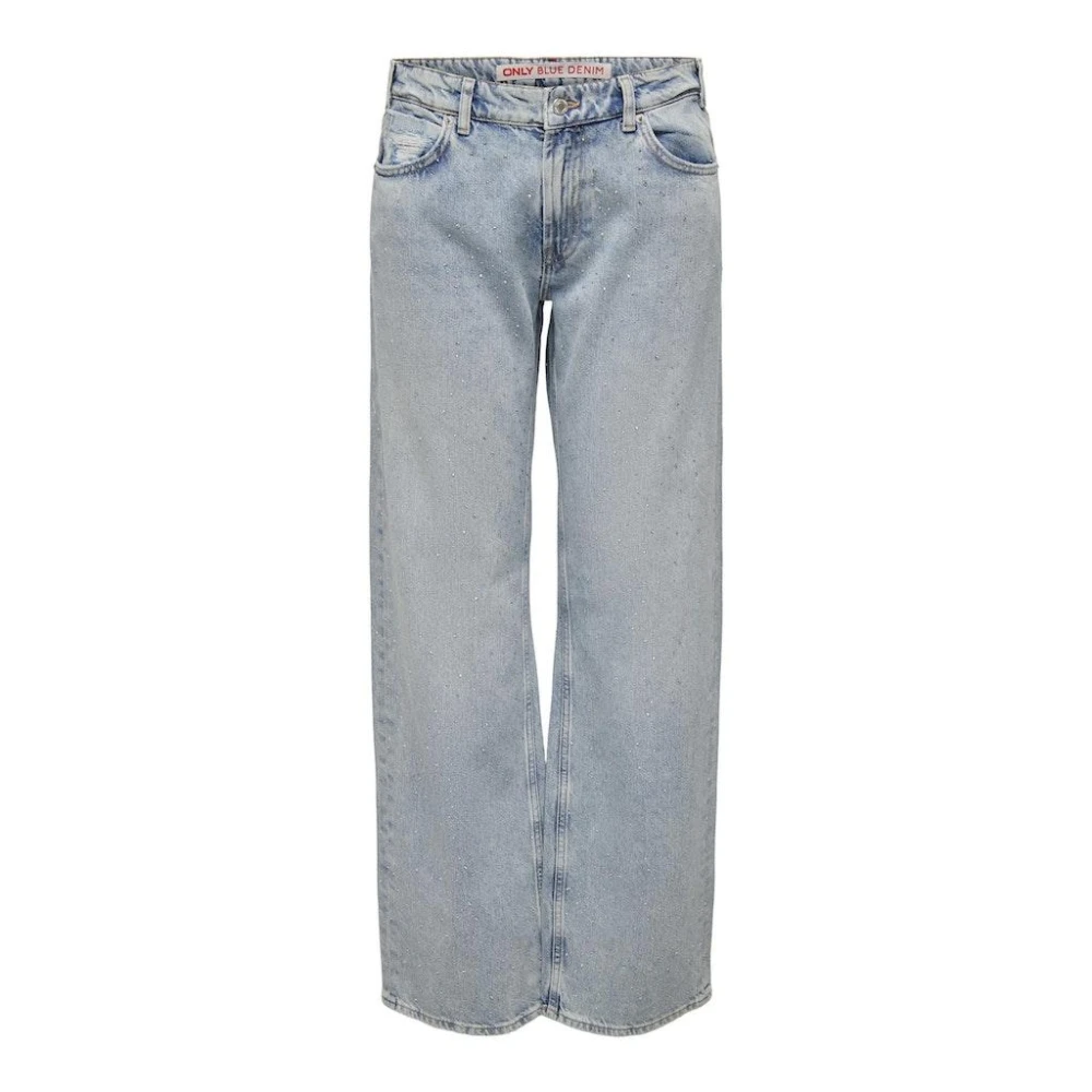Only Wide fit jeans met all-over siersteentjes model 'COBAIN'