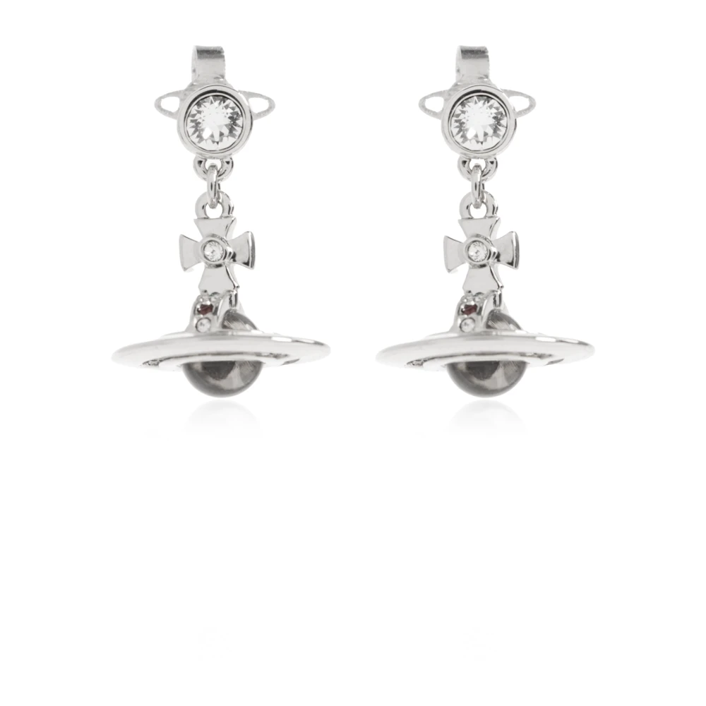 Vivienne Westwood Women's Gray Earrings, One Size, New Petite Orb Earrings