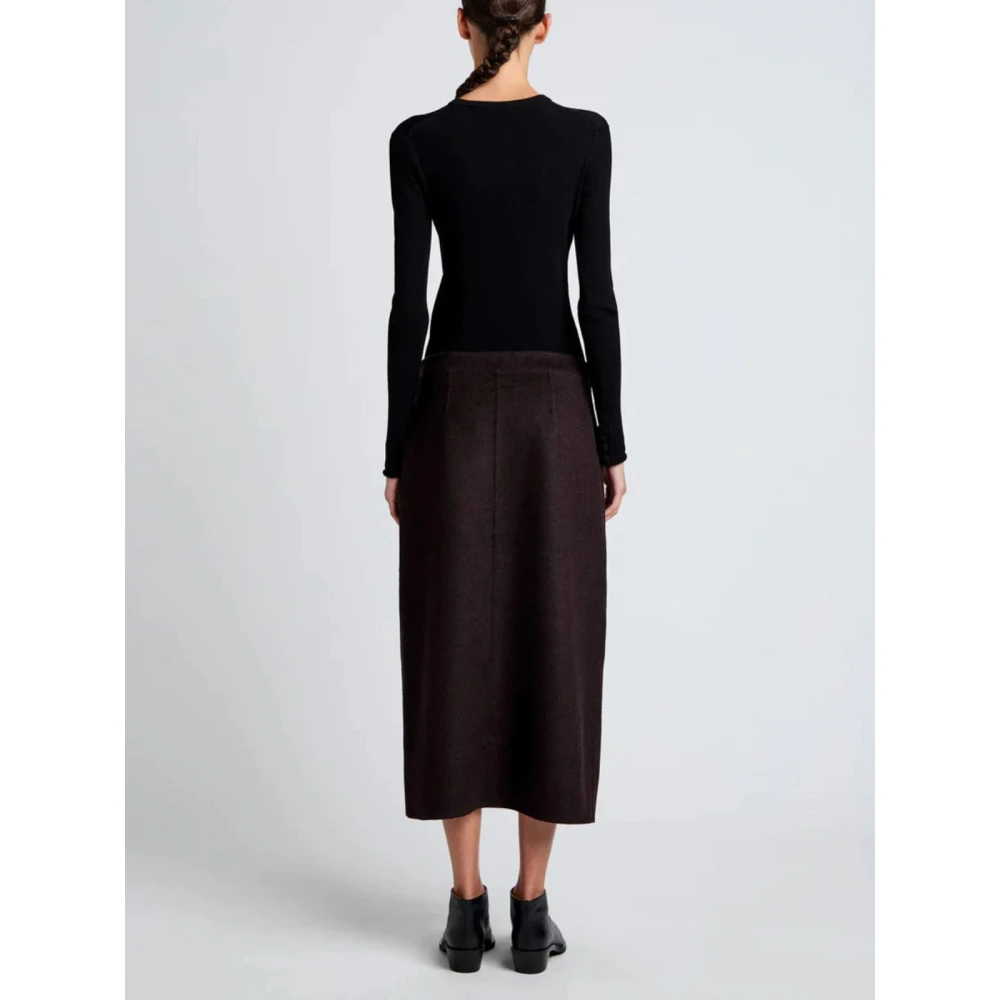 Proenza Schouler Chocoladebruine wollen rok Brown Dames