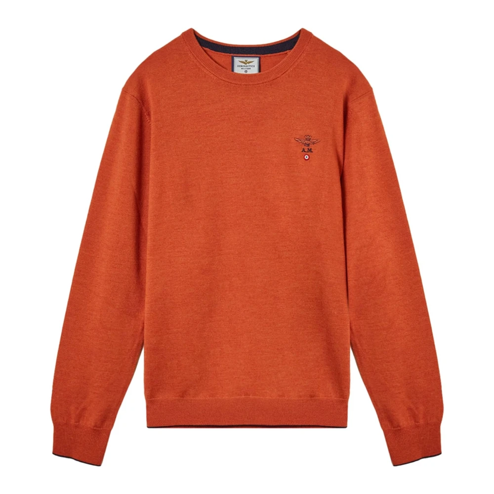 Aeronautica militare Stijlvolle Katoenen T-shirt Orange Heren