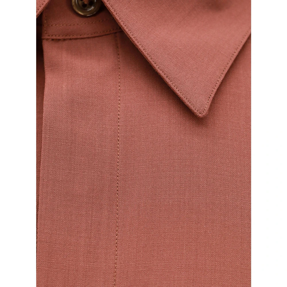 PT Torino Wollen knoopshirt Pink Heren