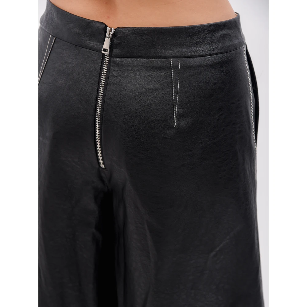 Beatrice .b Zwarte imitatieleren culotte broek Black Dames