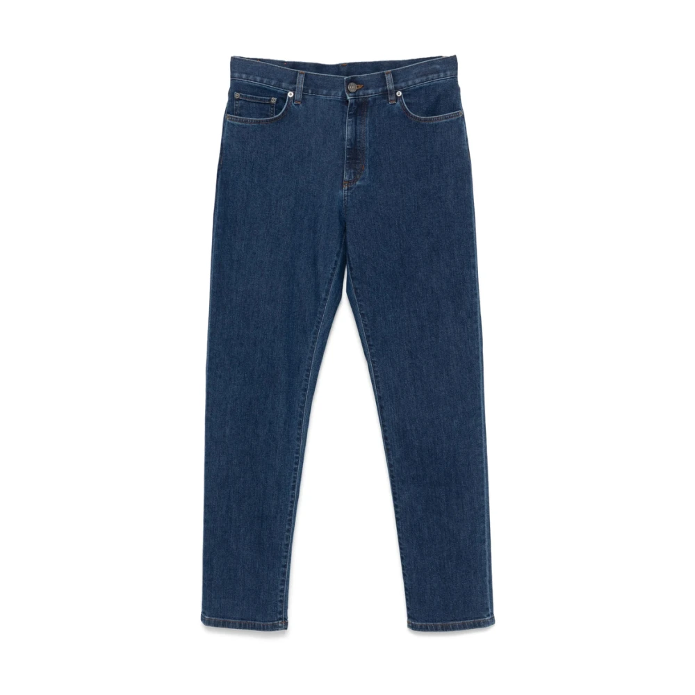 Ermenegildo Zegna Indigo Blauwe Klassieke Vijf Zak Jeans Blue Heren