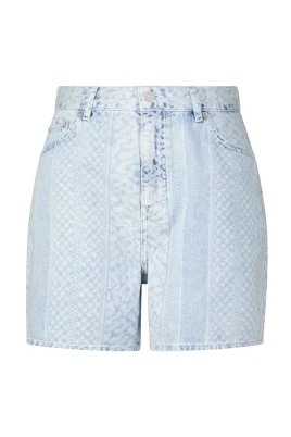 Mönstrade denim shorts