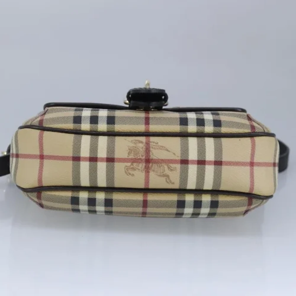 Burberry Vintage Pre-owned Leather shoulder-bags Beige Dames