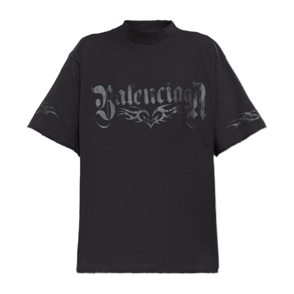 Balenciaga T-shirt met print Black Dames