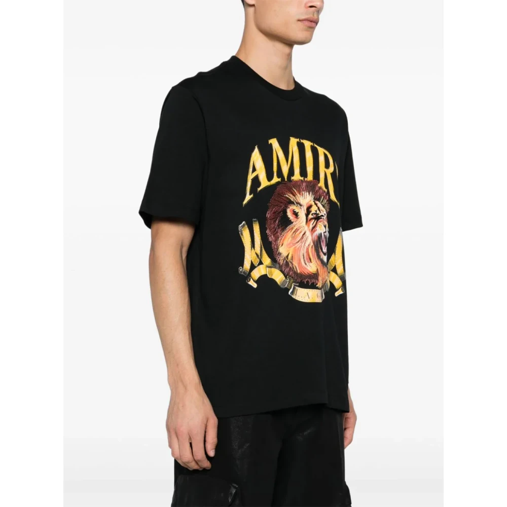 Amiri T-shirt met leeuwenprint en korte mouwen Black Heren