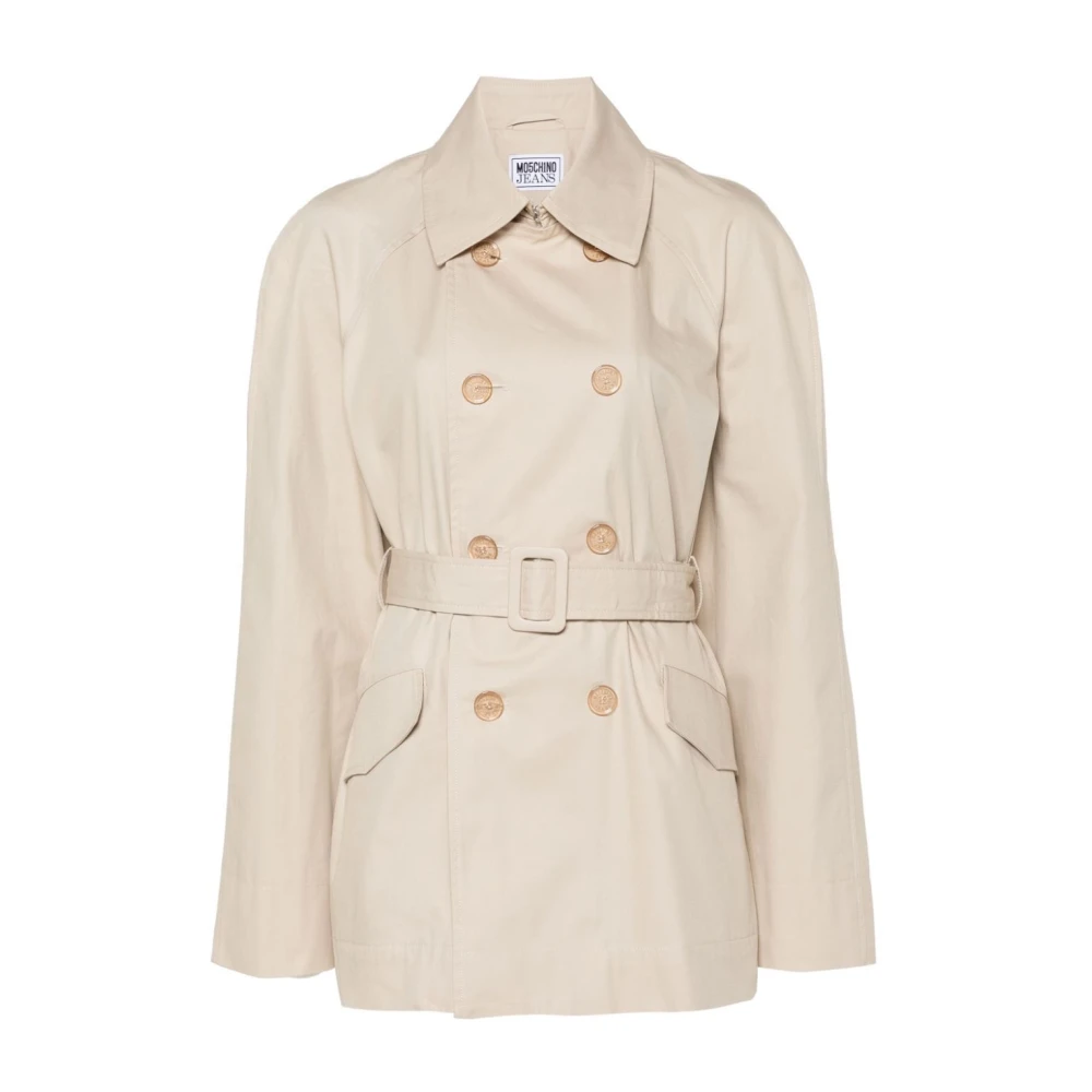 Moschino Ketting Link Trench Coat Beige Dames