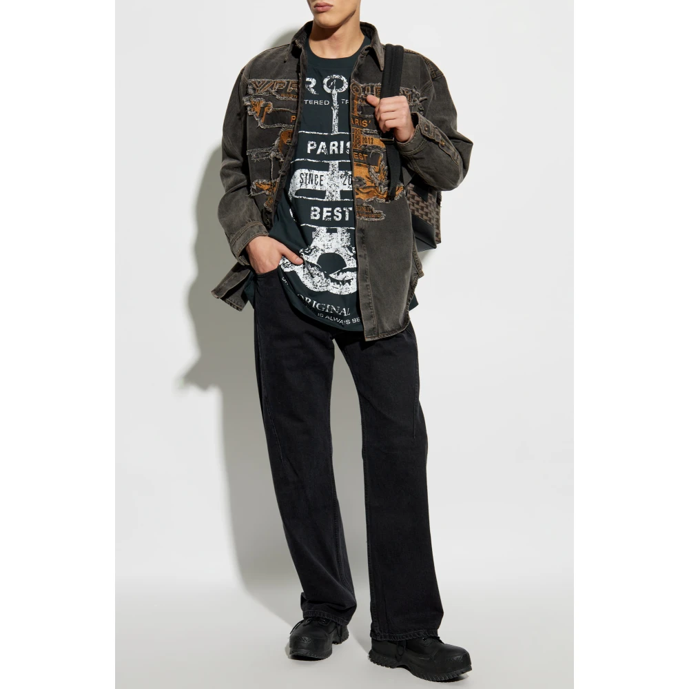 Y Project Denim overhemd Gray Heren