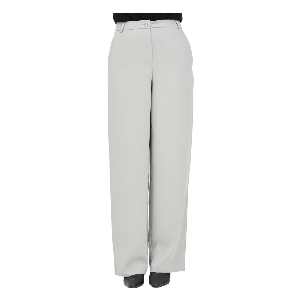 Armani Exchange Elegante modderbruine Palazzo-broek Gray Dames