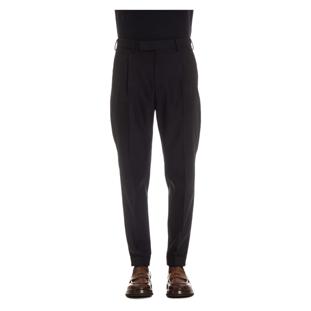 PT Torino Blauwe op maat gemaakte broek met ritssluiting Blue Heren