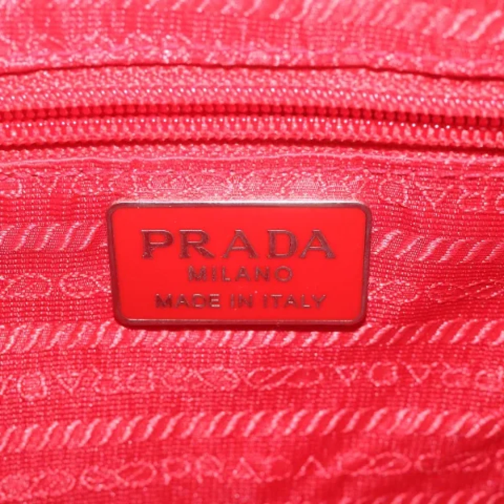 Prada Vintage Pre-owned Canvas clutches Pink Dames