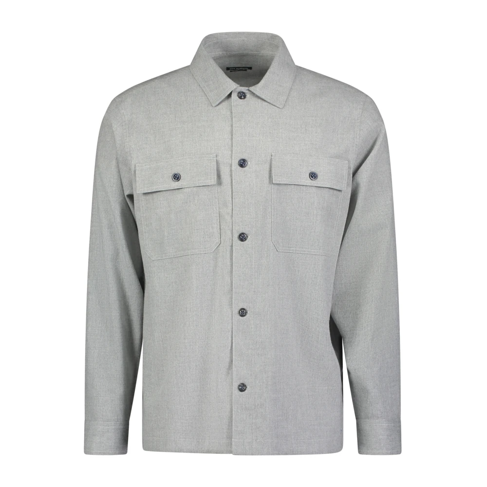 ROY Robson Regular Fit Overshirt in Grijs Gray Heren