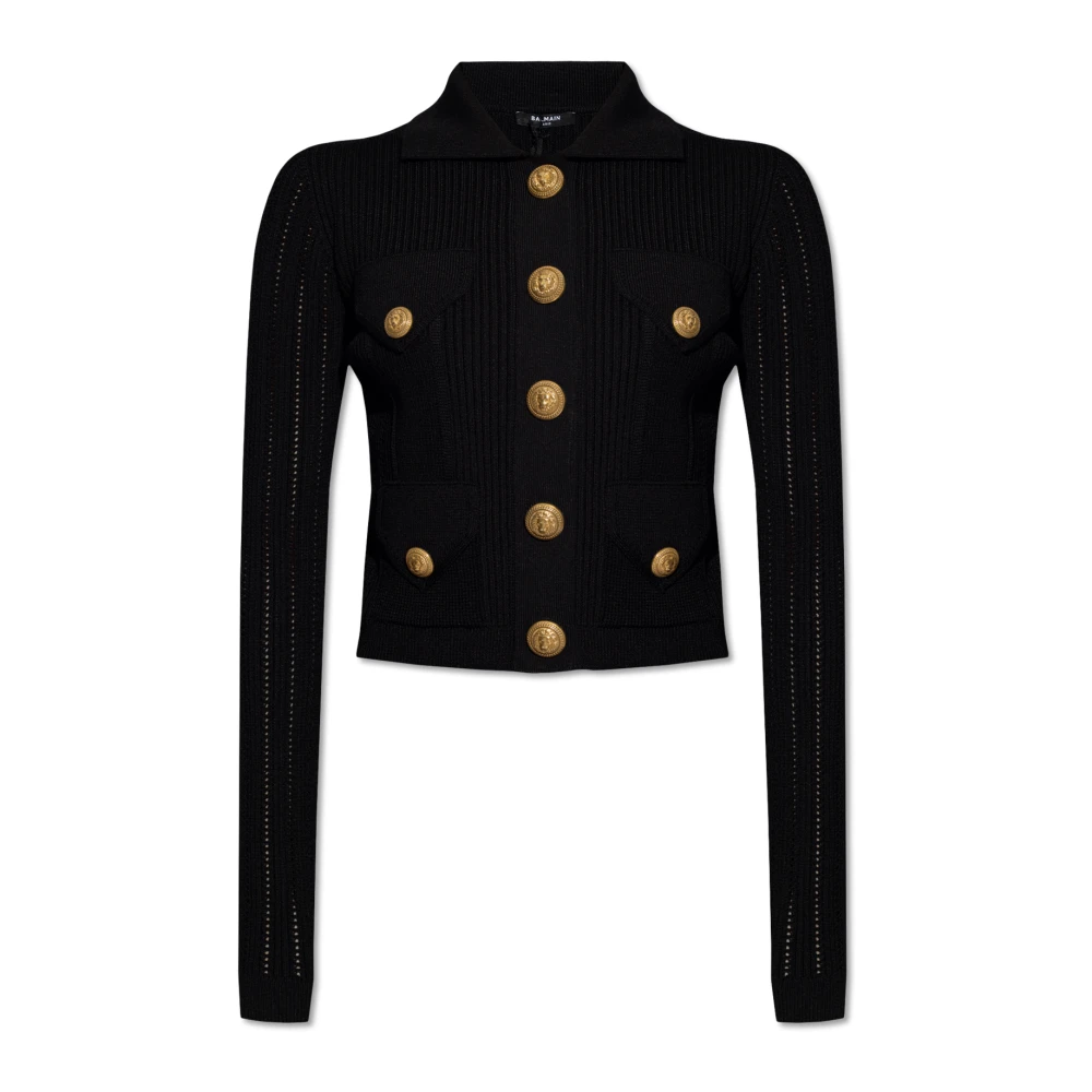 Balmain Kort kofta Black, Dam