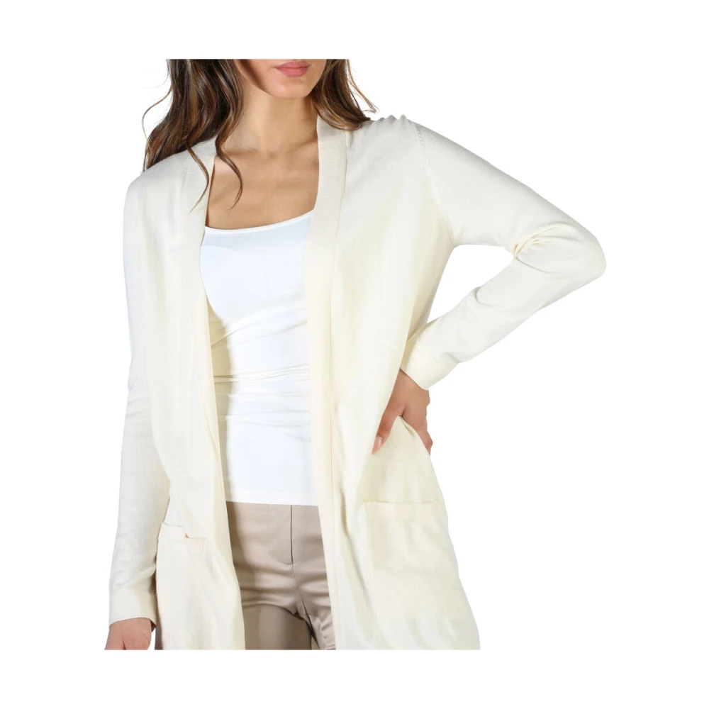 Fontana Milano 1915 Jersey Lange Mouw Katoen Monokleur White Dames