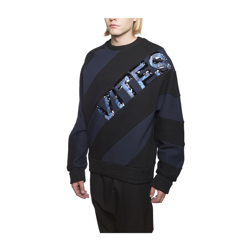 Juun.J Oversized Crewneck Sweatshirt Black Heren