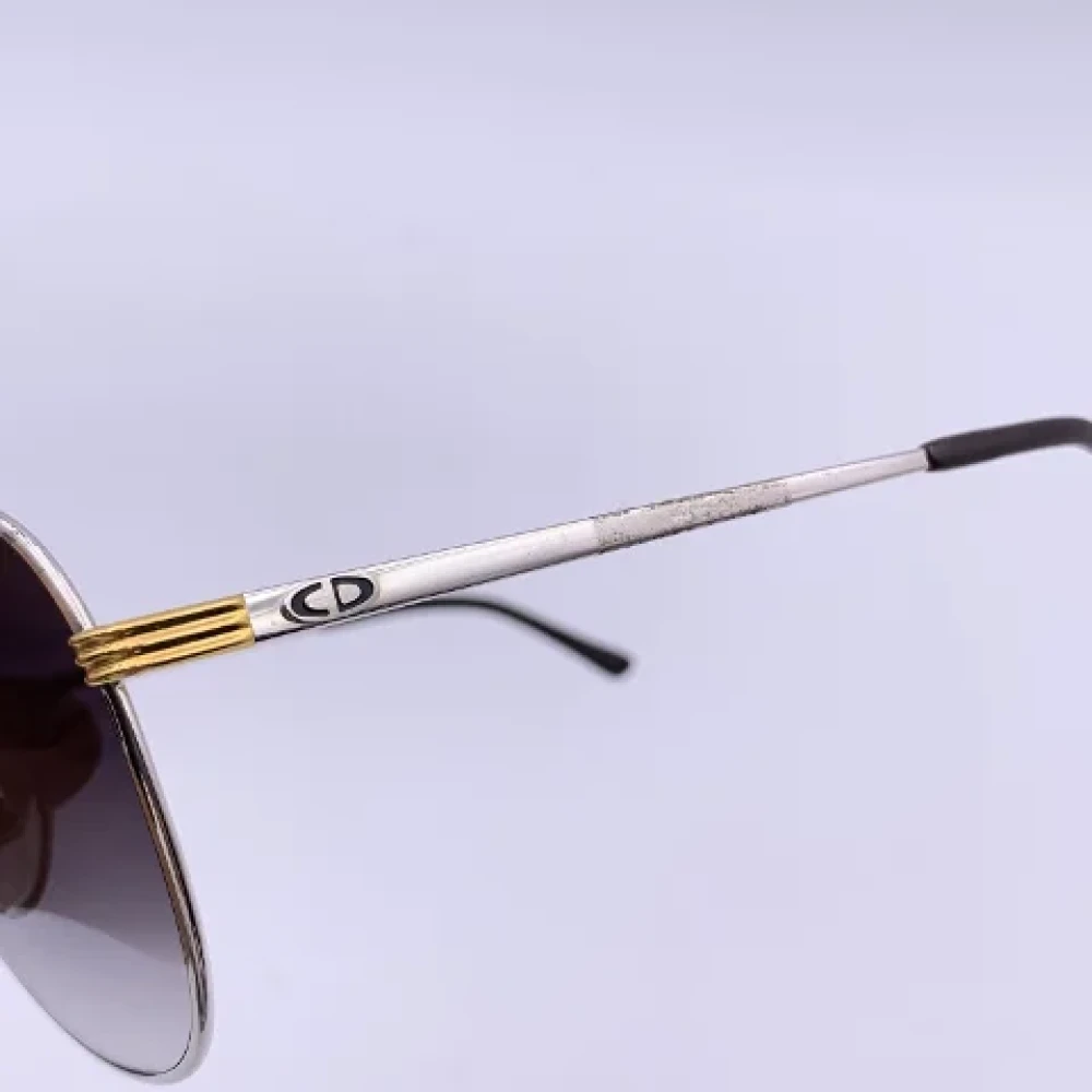 Dior Vintage Pre-owned Metal sunglasses Black Dames