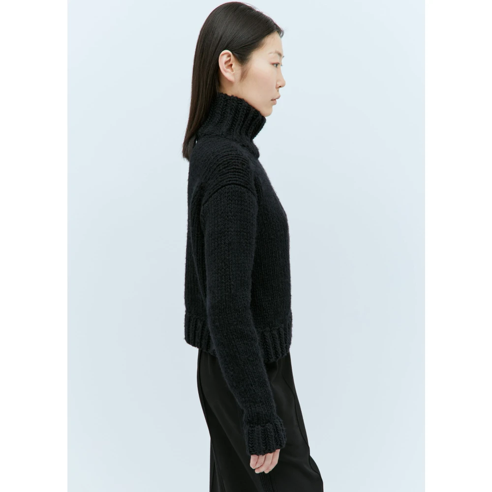 Moncler Wolmix T-Neck Sweater Black Dames