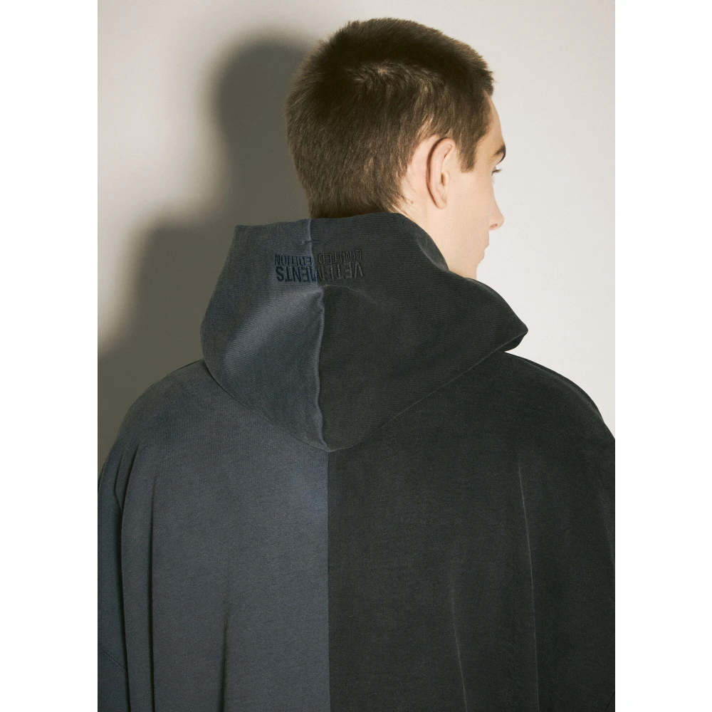 Vetements Hooded Sweatshirt van zware katoen Black Heren