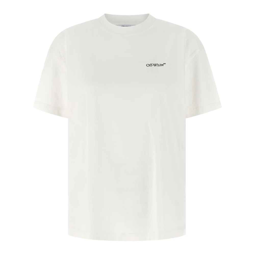 Off White Women's White Off T-Shirts, Xs, Floral Arrow Logo T-Shirt