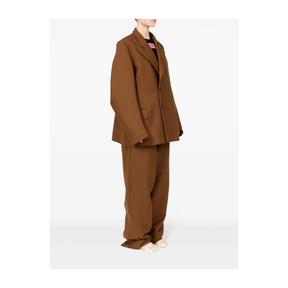 MM6 Maison Margiela Bruine Jassen met Logopatch Brown Dames