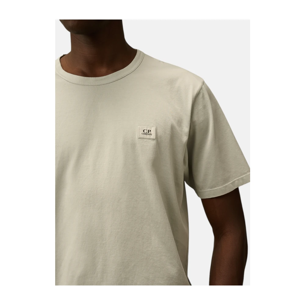 C.P. Company Blauwe Vos Minimalistisch T-shirt Elegantie Comfort Gray Heren