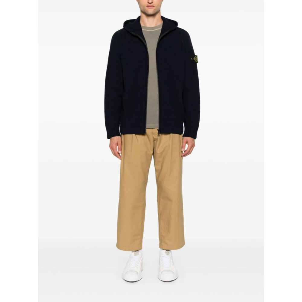 Stone Island Blauwe Sweater Collectie Black Heren