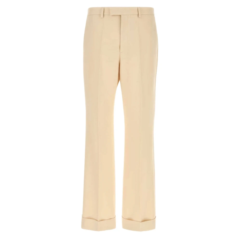 Valentino Garavani Beige Stylish Trousers With Unique Design - Male - Straight Trousers - L - Trousers