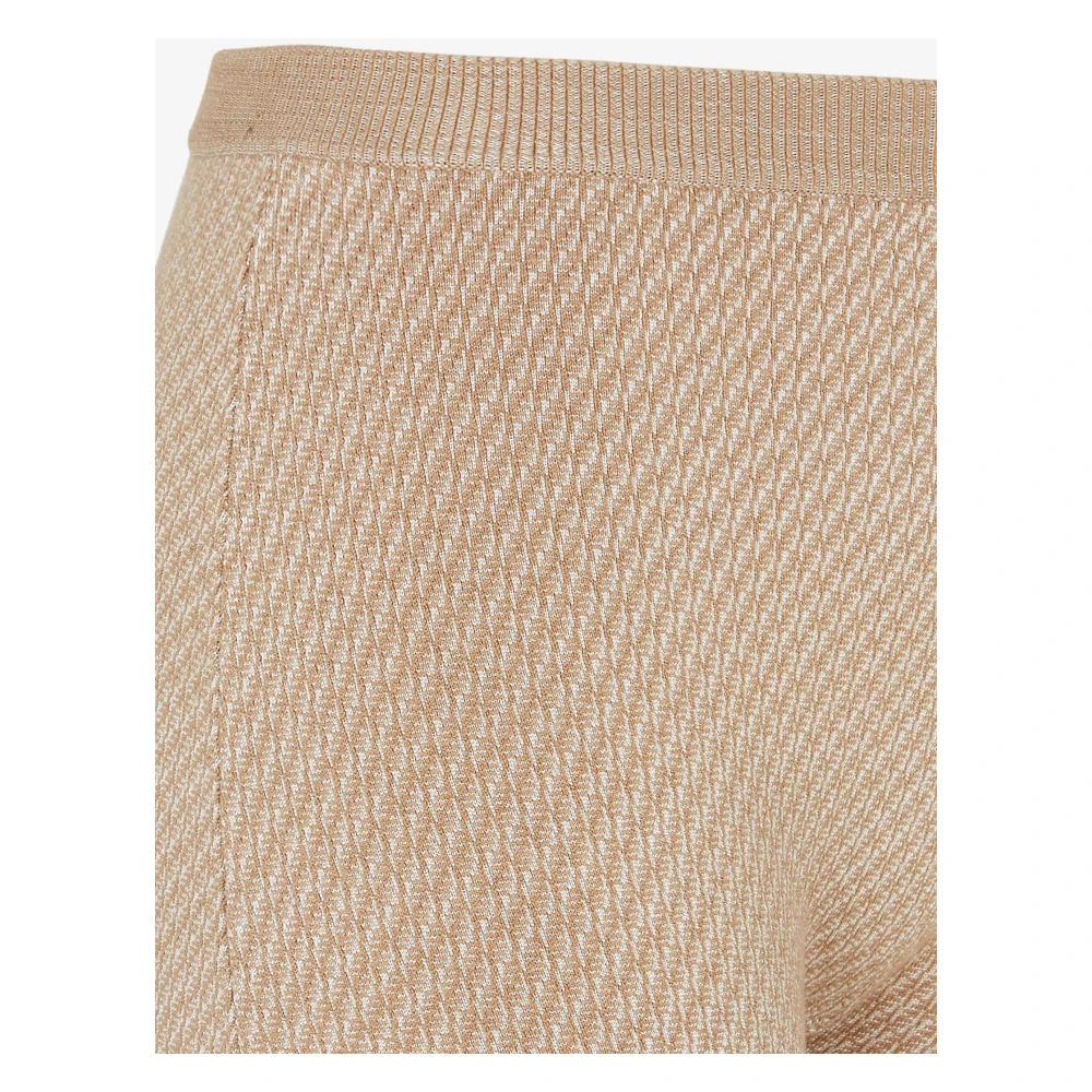 Fendi Iconische Beige Shorts met FF Motief Beige Dames