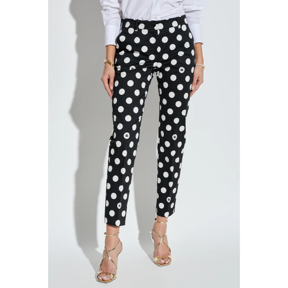 Dolce & Gabbana Broek met polka dot-patroon Black Dames