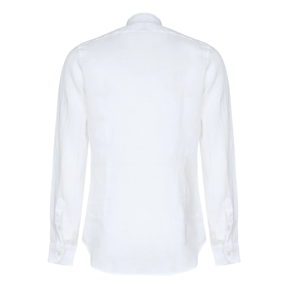 Eleventy Witte Koreaanse Shirt voor Mannen White Heren