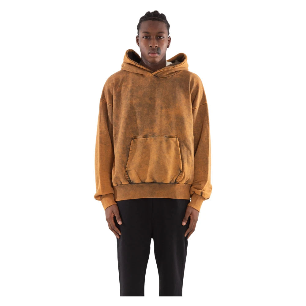 Garment Workshop Marmeren was hoodie Brown Heren